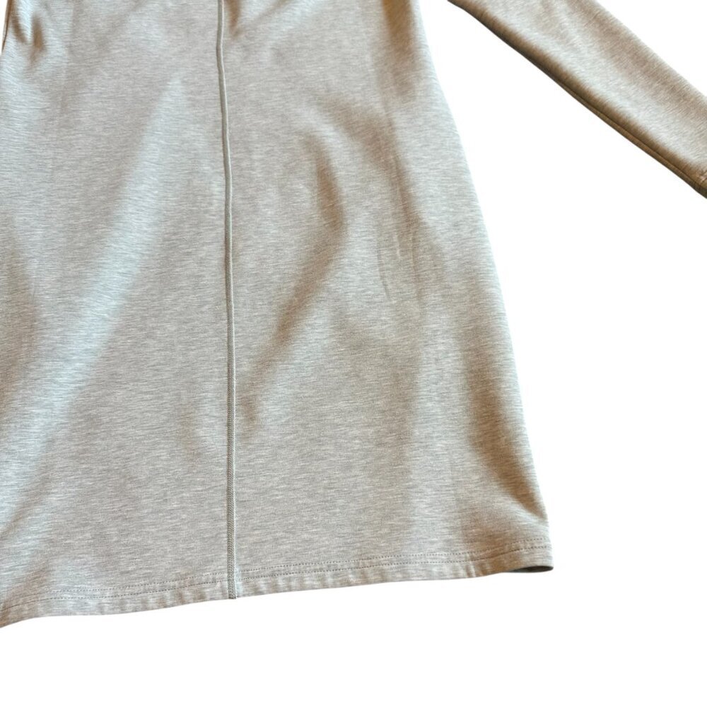 Athleta Grey Long Sleeve Shift Dress Stretchy Classic Athleisure Size Small - Picture 10 of 12